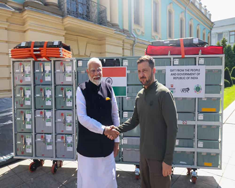 PM Modi Presents BHISHM Cubes to Ukraine